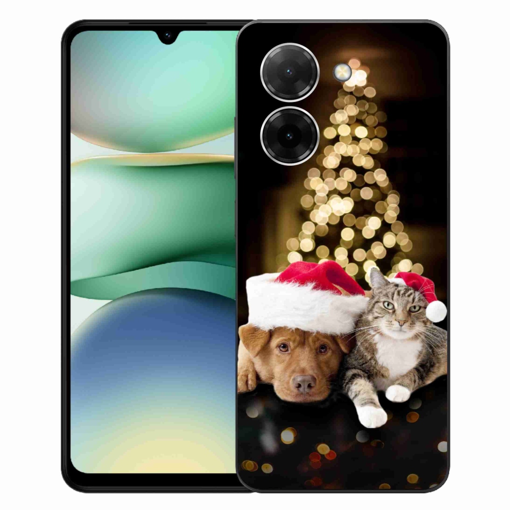 Gél borító mmCase a Xiaomi Redmi A5 (173.45x79.35x8.45mm) - Karácsonyi kutya és macska