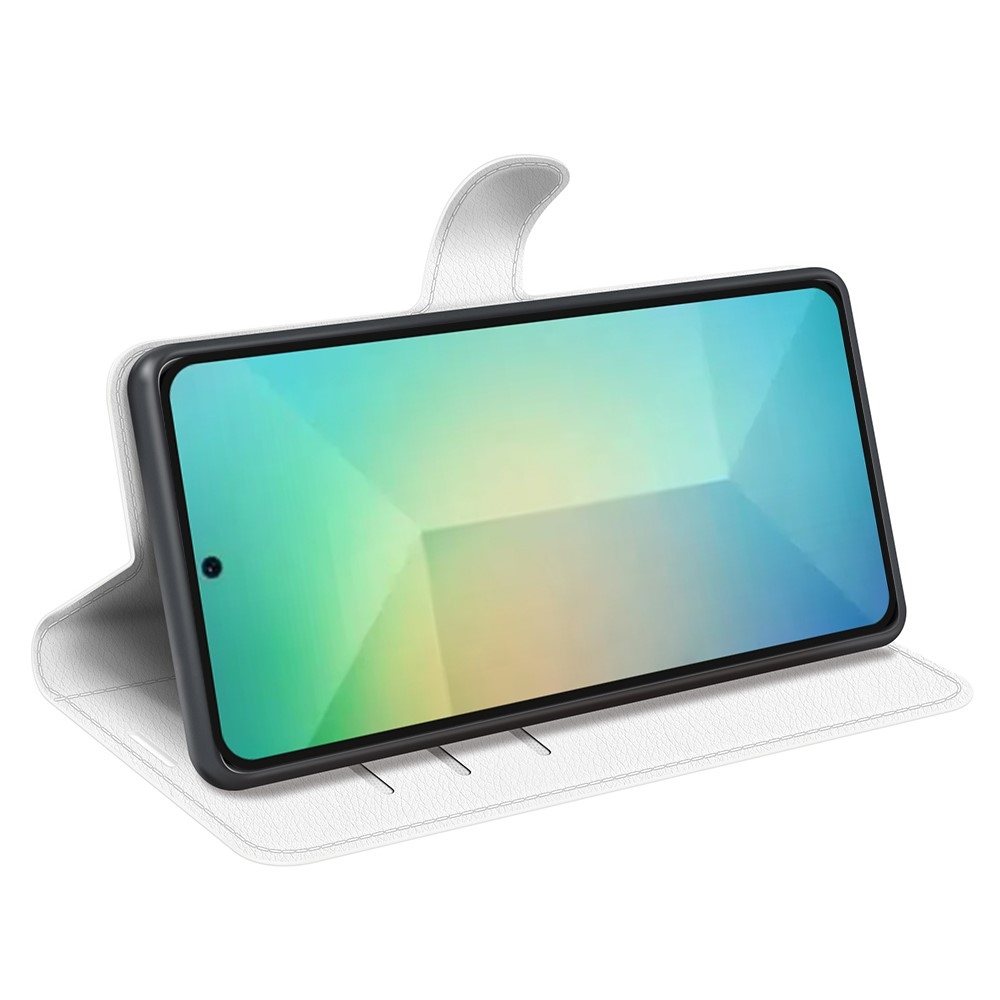 Litchi könyv tok Samsung Galaxy S25 készülékhez - fehér