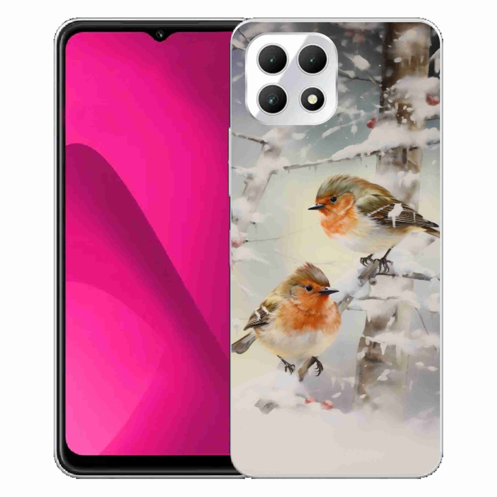 Zselés borítás mmCase a T-Mobile T Phone 2 készülékhez - madarak télen