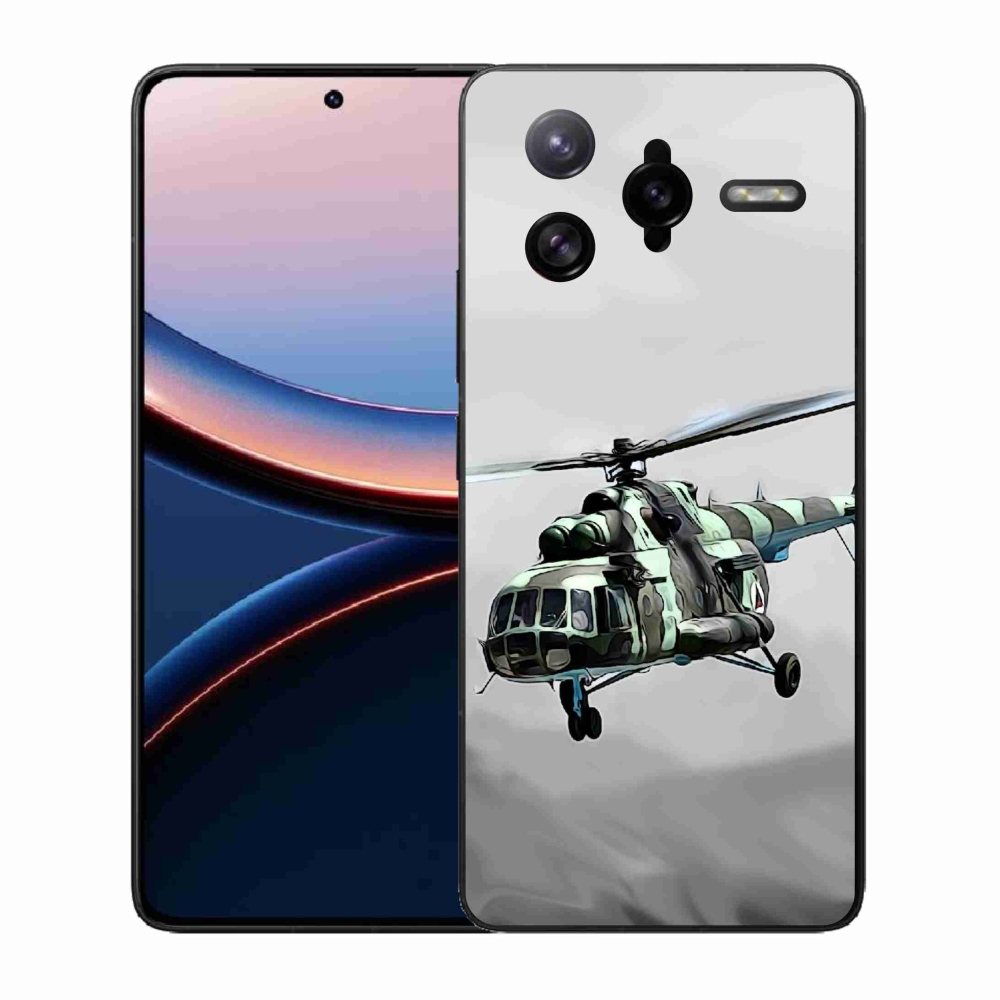 Gél borítás mmCase a Xiaomi Poco F7 Ultra számára - katonai helikopter