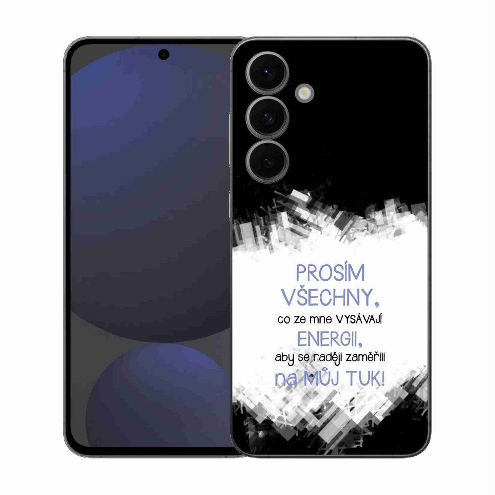 Gél borítás mmCase Samsung Galaxy S25 FE - vicces szöveg 1 kék