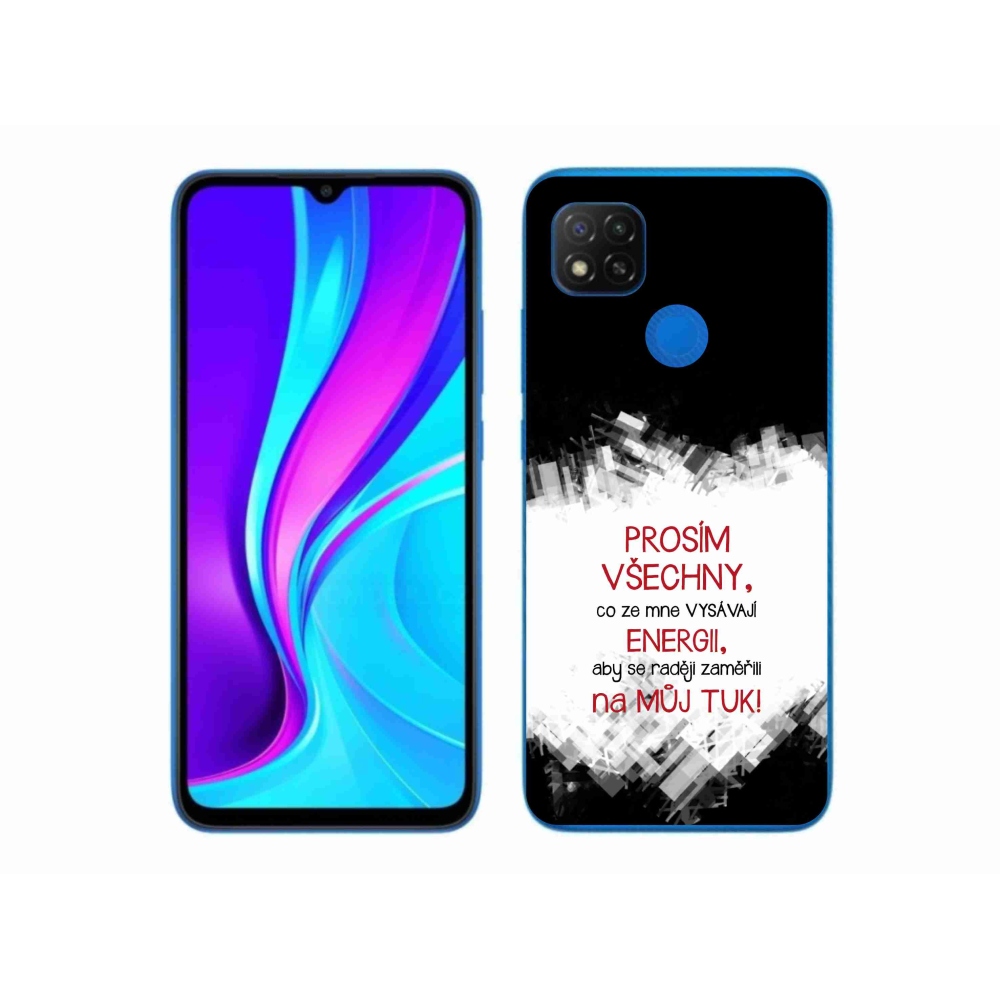 Gél borító mmCase a Xiaomi Redmi 9C-hez - vicces szöveg 1 piros