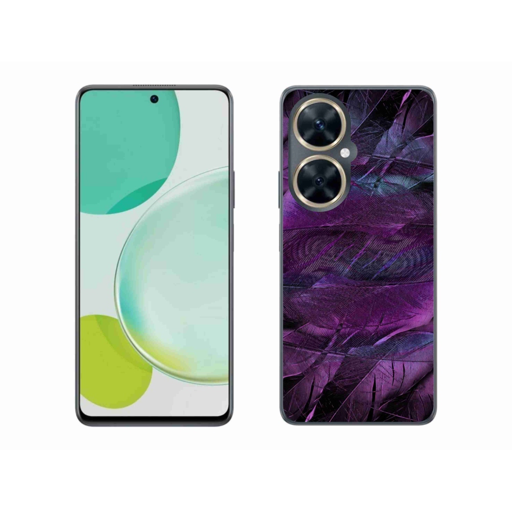 Gél borítás mmCase a Huawei Nova 11i készülékhez - lila tollak