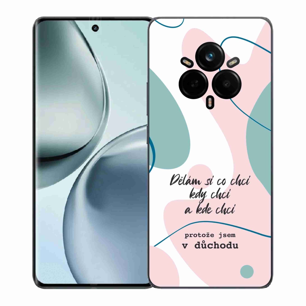 Gél borító mmCase a Realme 14 Pro 5G készülékhez - vicces szöveg 10 fehér háttér