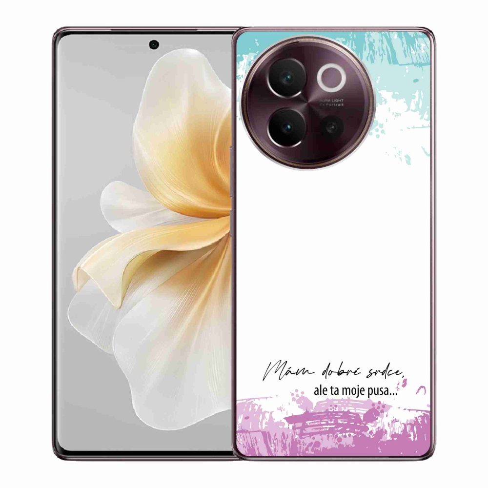 Gél borító mmCase a Vivo V40 Lite 5G-hez - vicces szöveg 3 fehér háttérrel