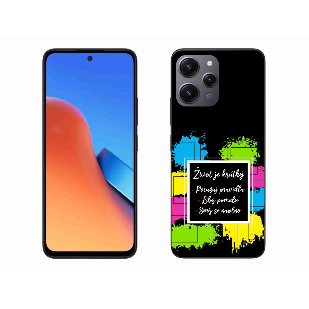 Gél borítás mmCase a Xiaomi Redmi 12 - idézem 5 fekete háttérrel