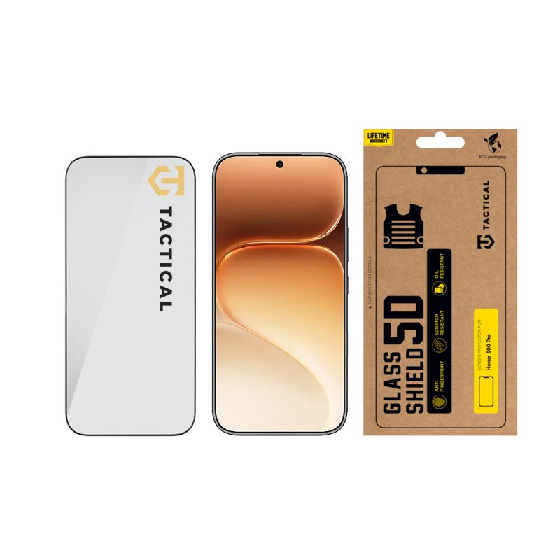 Tactical Glass Shield 5D üveg az Honor 600 Pro Black készülékhez