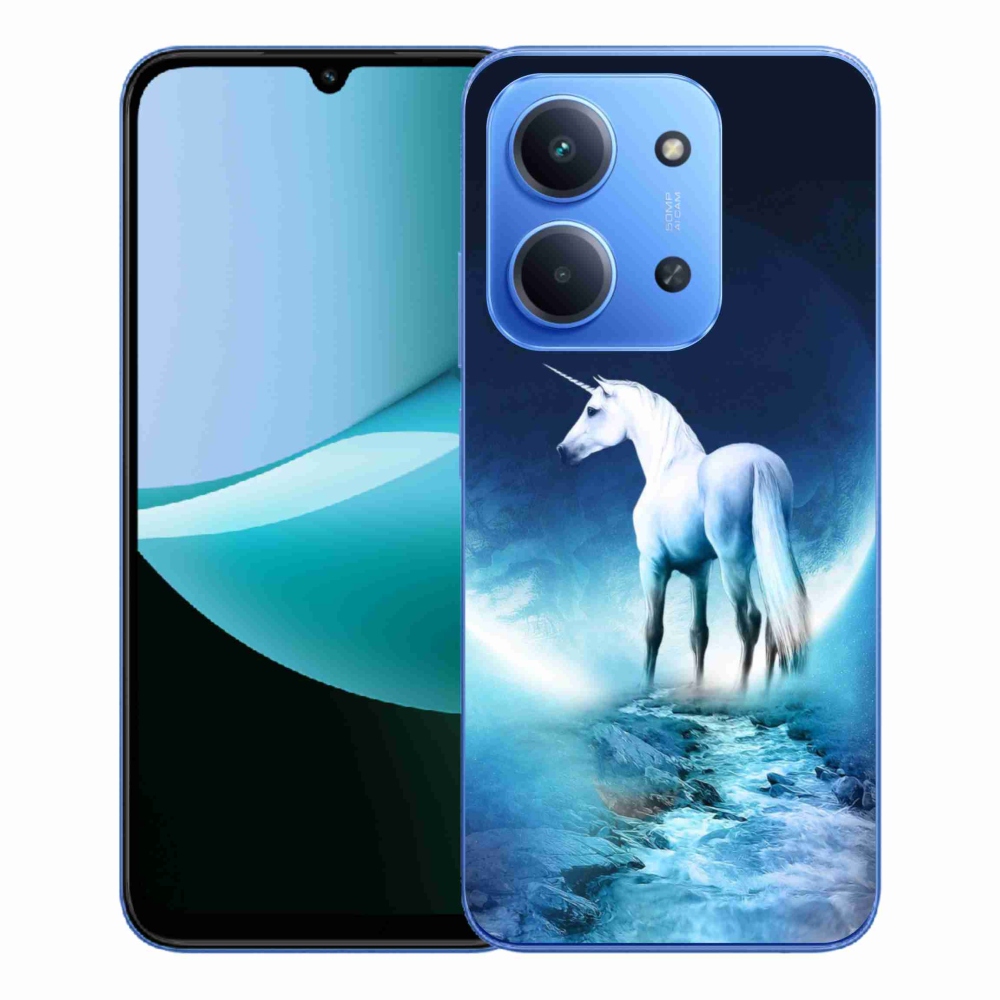 Gél borítás mmCase a Xiaomi Redmi 15C 4G/5G (173mm) - fehér egyszarvúhoz