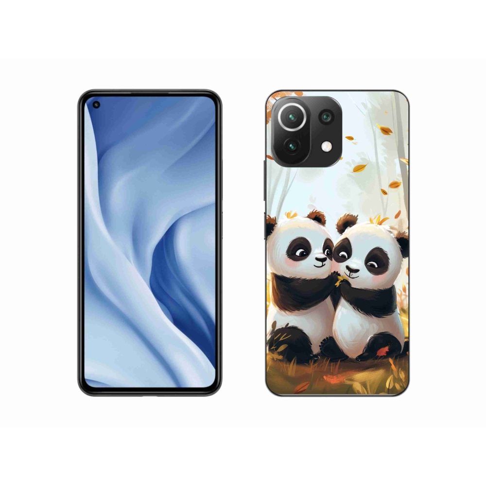 Gél borítás mmCase a Xiaomi 11 Lite 5G NE számára - pandák