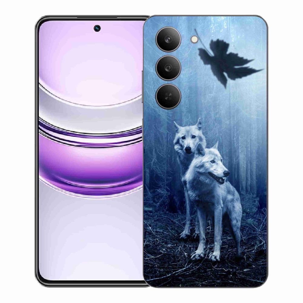 Gél borítás mmCase a Realme 14x 5G-hez - farkasok az erdőben