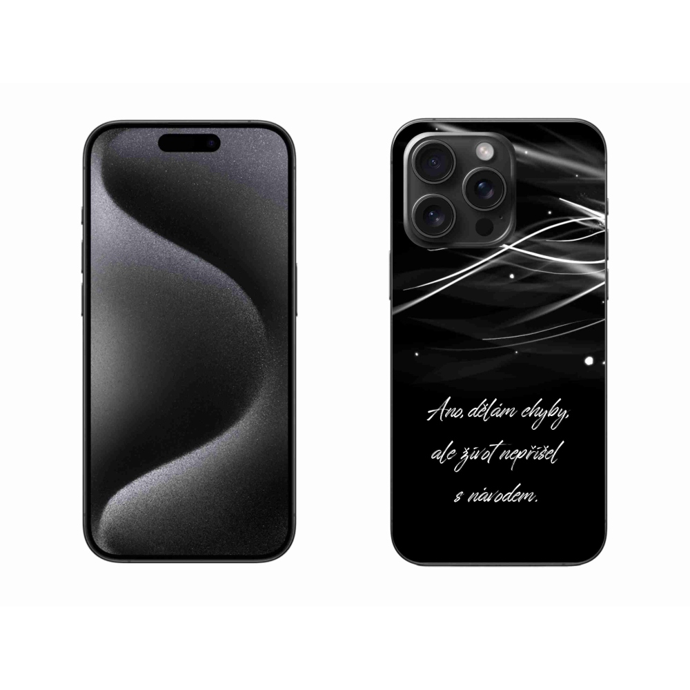 Zselés borítás mmCase iPhone 15 Pro Max készülékhez - idézőjel fekete háttér