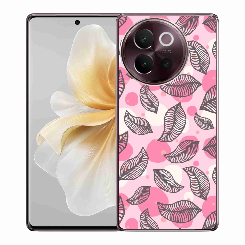 Gél borító mmCase a Vivo V40 Lite 5G-hez - rajzfilmes hulló levelek