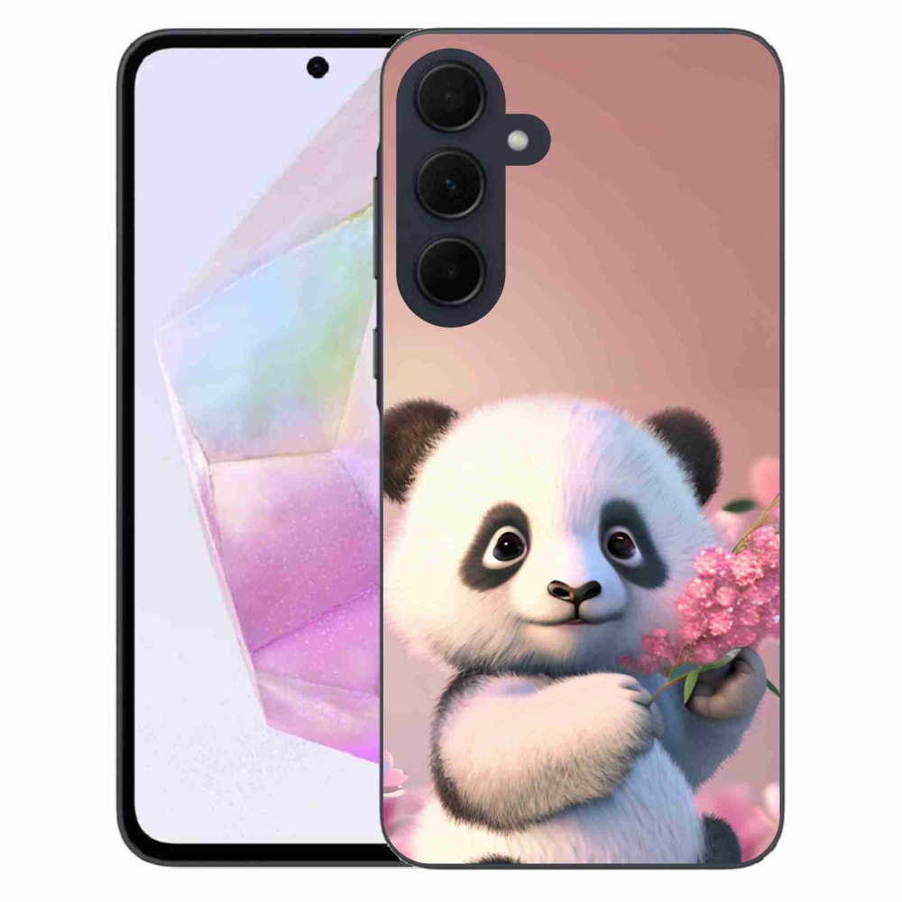 Gél borítás mmCase Samsung Galaxy A35 5G - aranyos panda