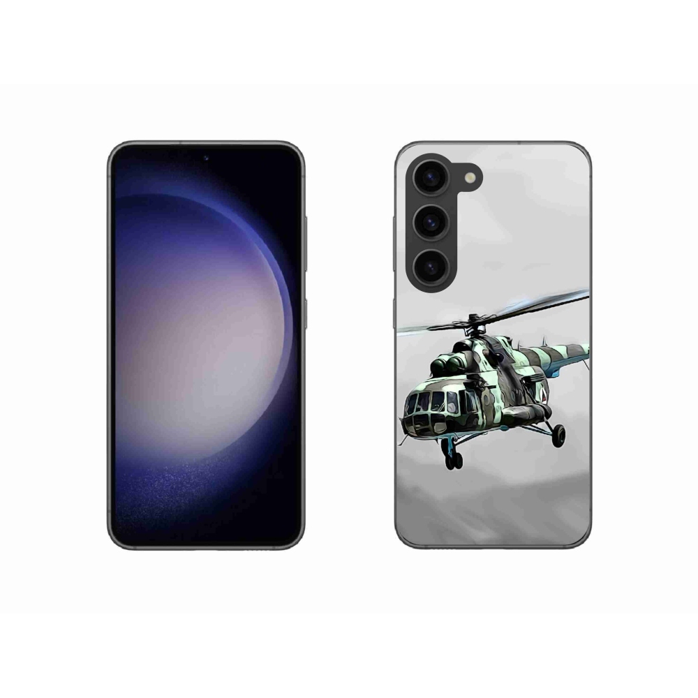 Gél borítás mmCase Samsung Galaxy S23 5G - katonai helikopterhez
