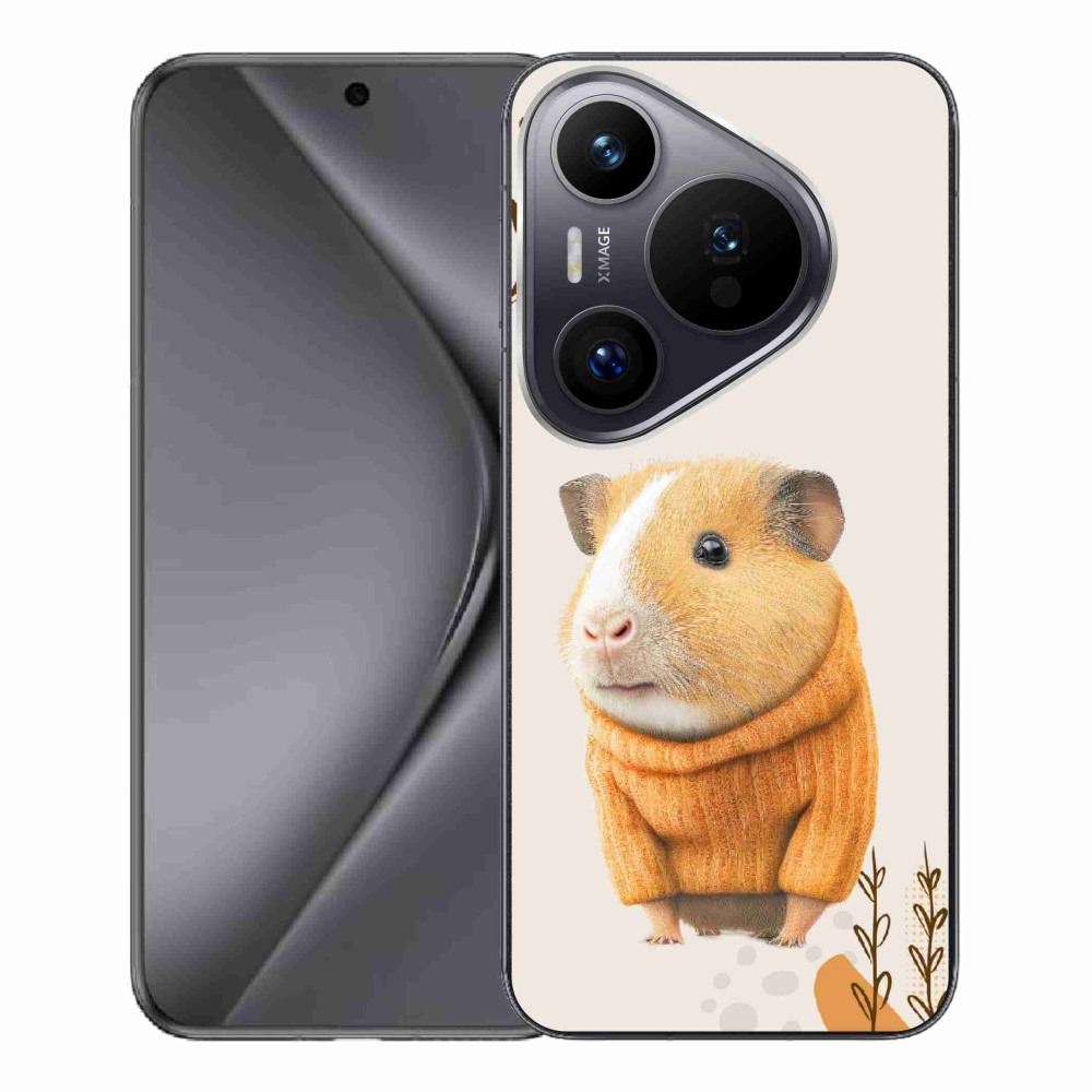 Gél borítás mmCase a Huawei Pura 70 Pro számára - tengerimalac pulóverben