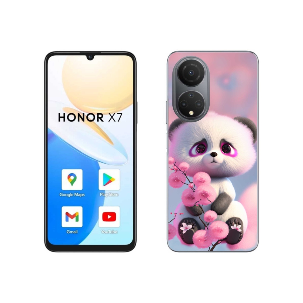 Gél borítás mmCase a Honor X7-hez - aranyos panda 1