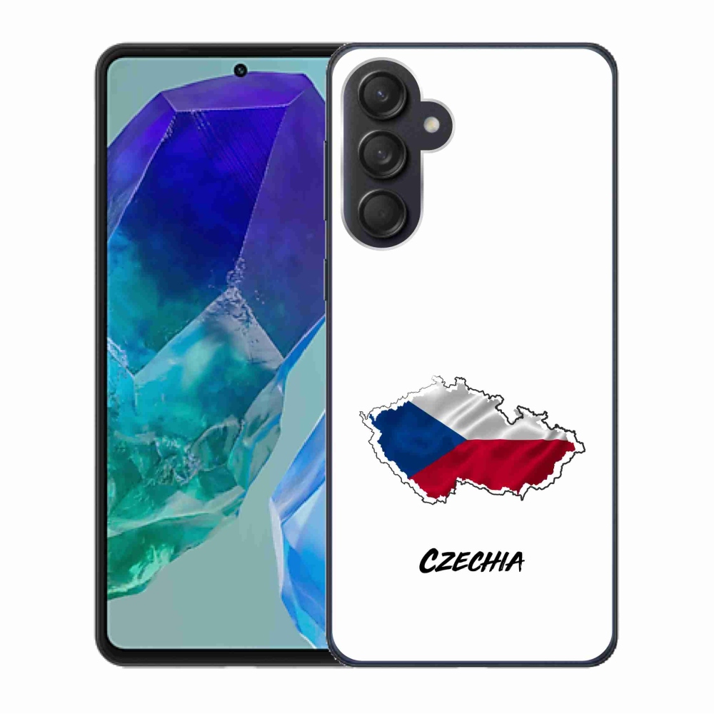 Gél védőhuzat mmCase Samsung Galaxy M55 5G - Csehország fehér háttérrel