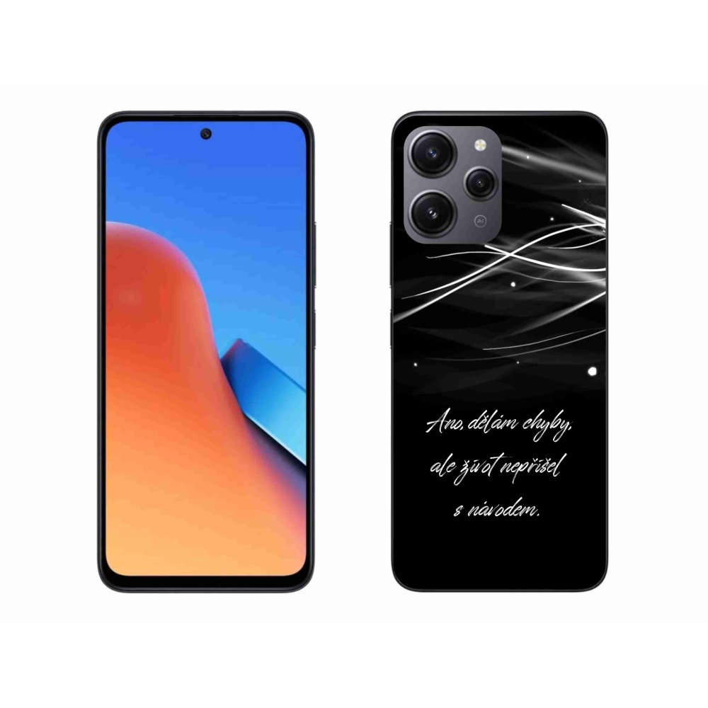 Gél borítás mmCase a Xiaomi Redmi 12-hez - idézem fekete háttérrel