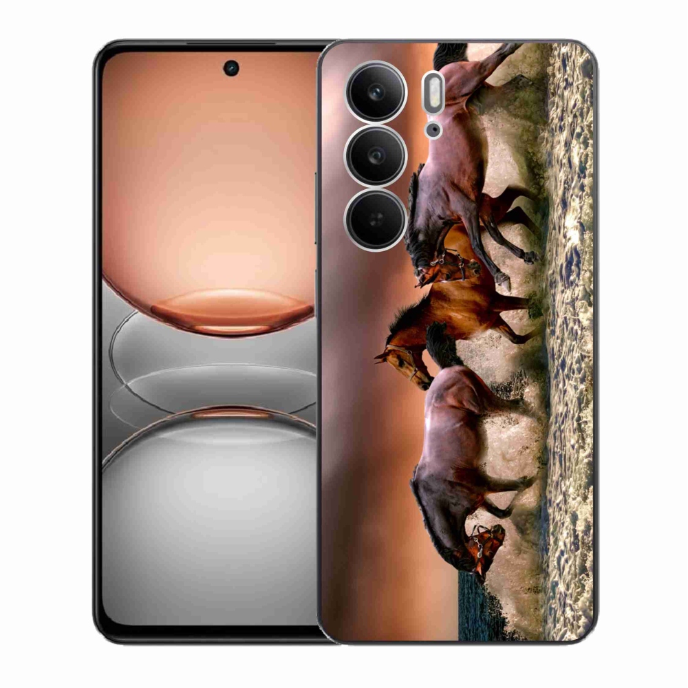 Zselés borítás mmCase a Realme C75 készülékhez - lovak 1