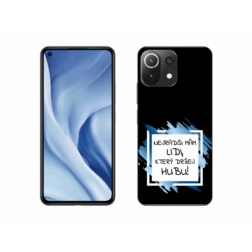 Gél borító mmCase a Xiaomi 11 Lite 5G NE-hez - vicces szöveg 7 fehér és fekete háttérrel