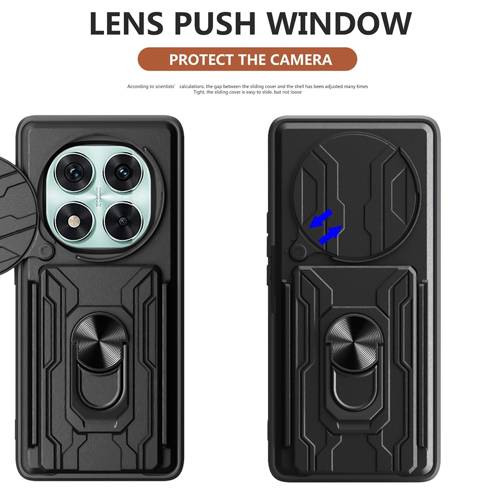 Csúszós, tartós borító Xiaomi Redmi Note 14 Pro 5G/Poco X7 5G - fekete