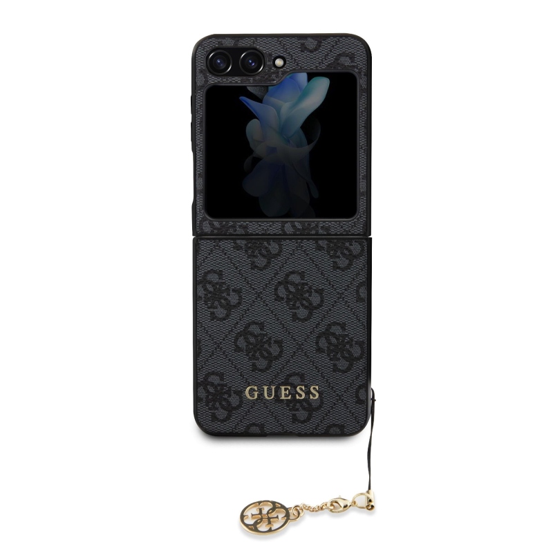 Guess 4G Charms hátlap Samsung Galaxy Z Flip 5 szürke