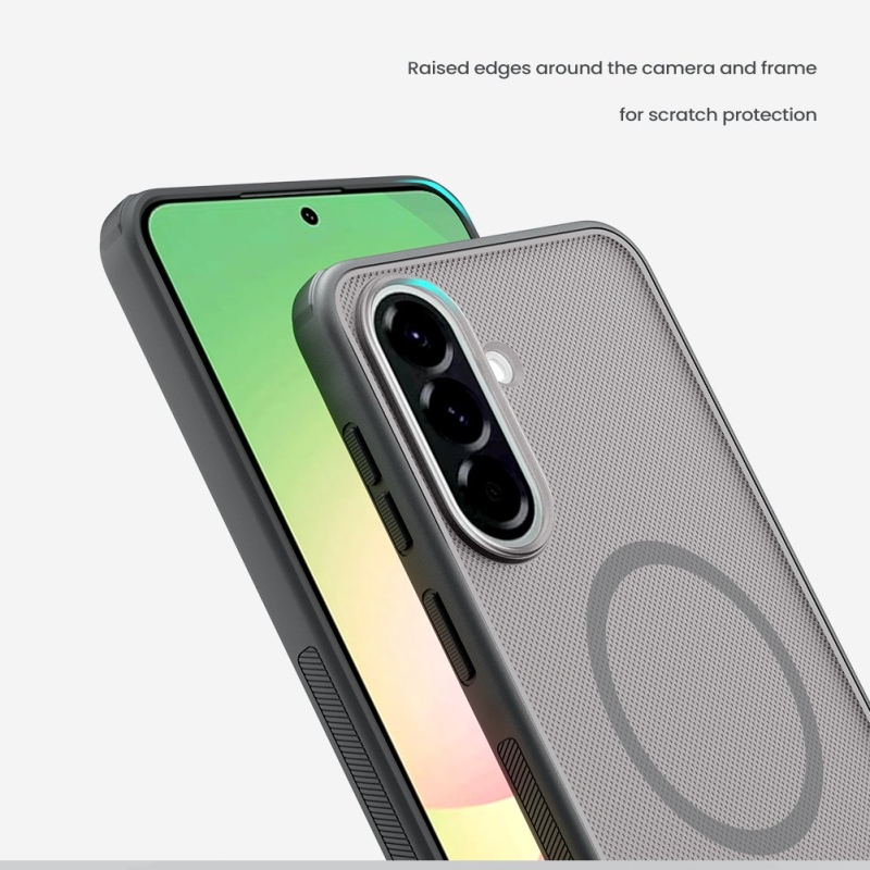 Nillkin Super Frosted PRO mágneses hátsó borító Samsung Galaxy A57 átlátszó fekete