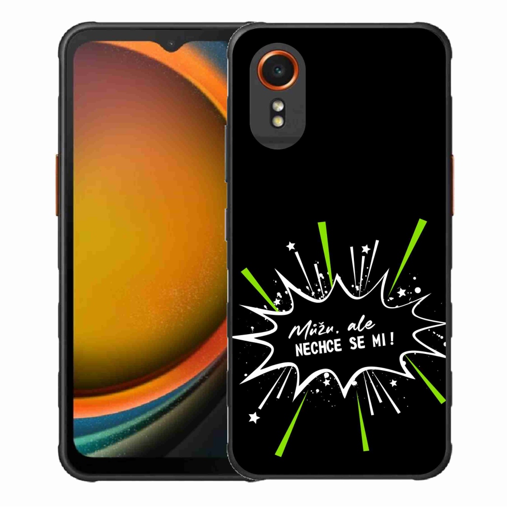 Gél borító mmCase Samsung Galaxy Xcover 7 készülékhez - vicces szöveg 11 fekete háttér