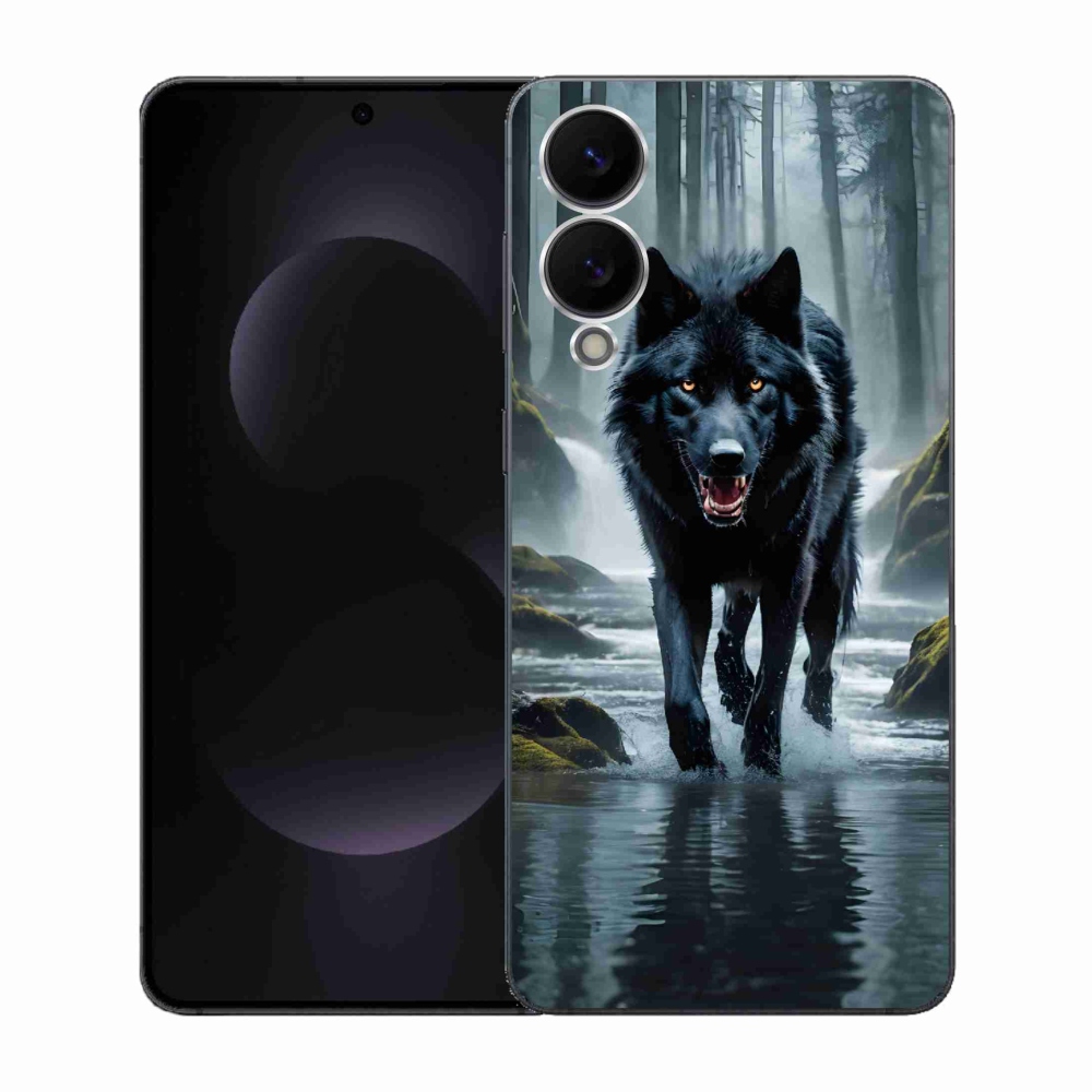 Gél védőhuzat mmCase Samsung Galaxy S25 Edge készülékhez - fekete farkas