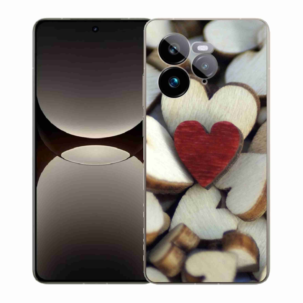 Gél borítás mmCase a Realme GT 7 Pro 5G készülékhez - gravírozott piros szív