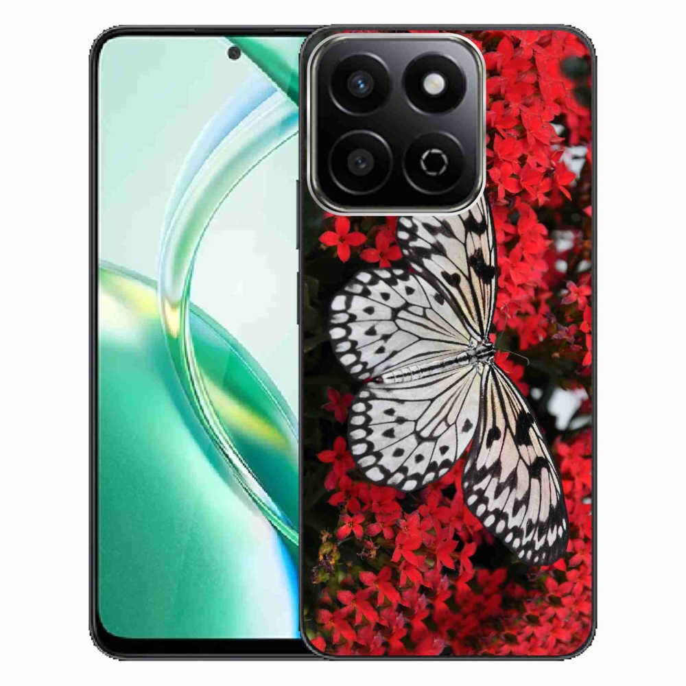 Zselés borító mmCase a Honor 200 Smart 5G készülékhez - fekete-fehér pillangó 1