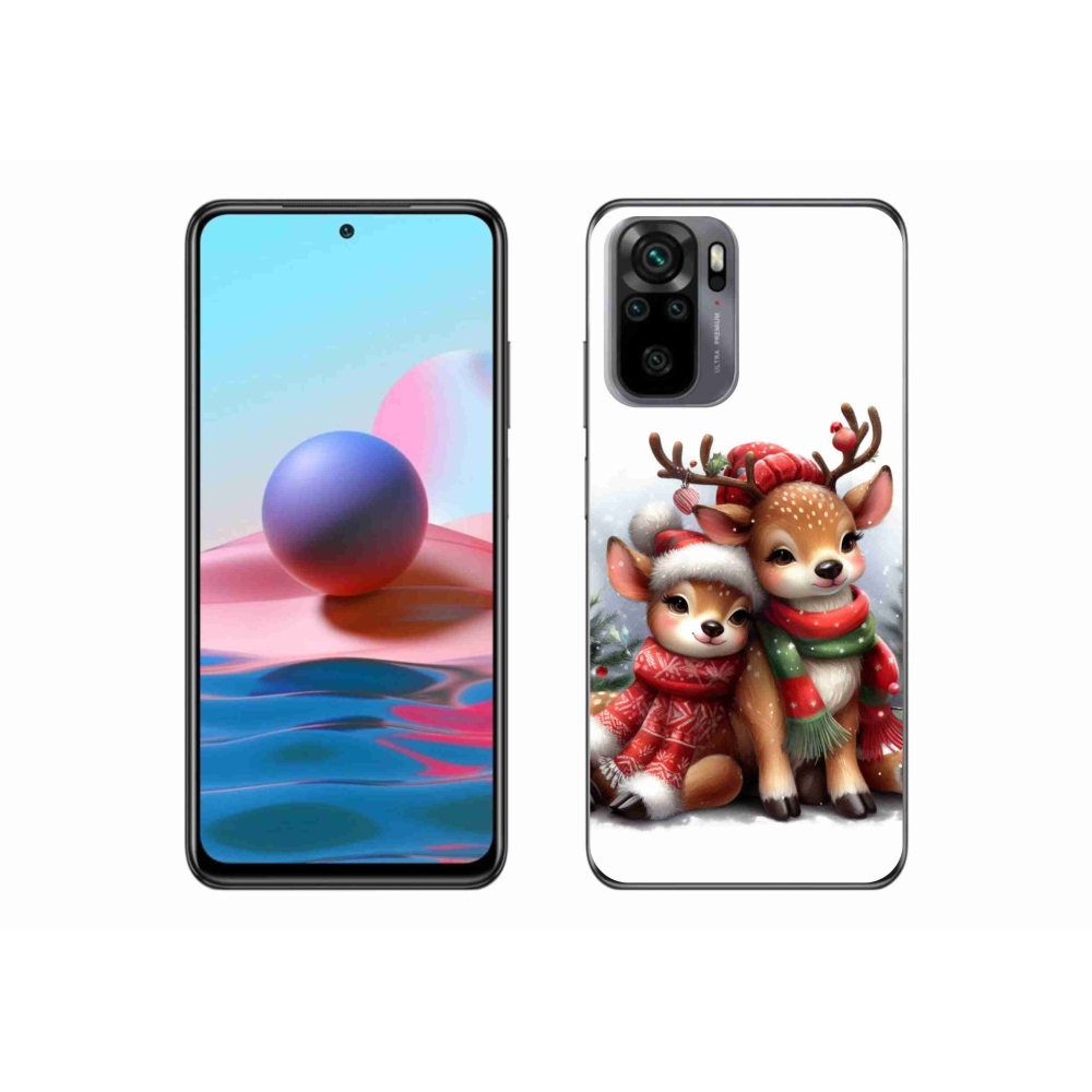 Gél borítás mmCase a Xiaomi Redmi Note 10 4G-hez - karácsonyi rénszarvas