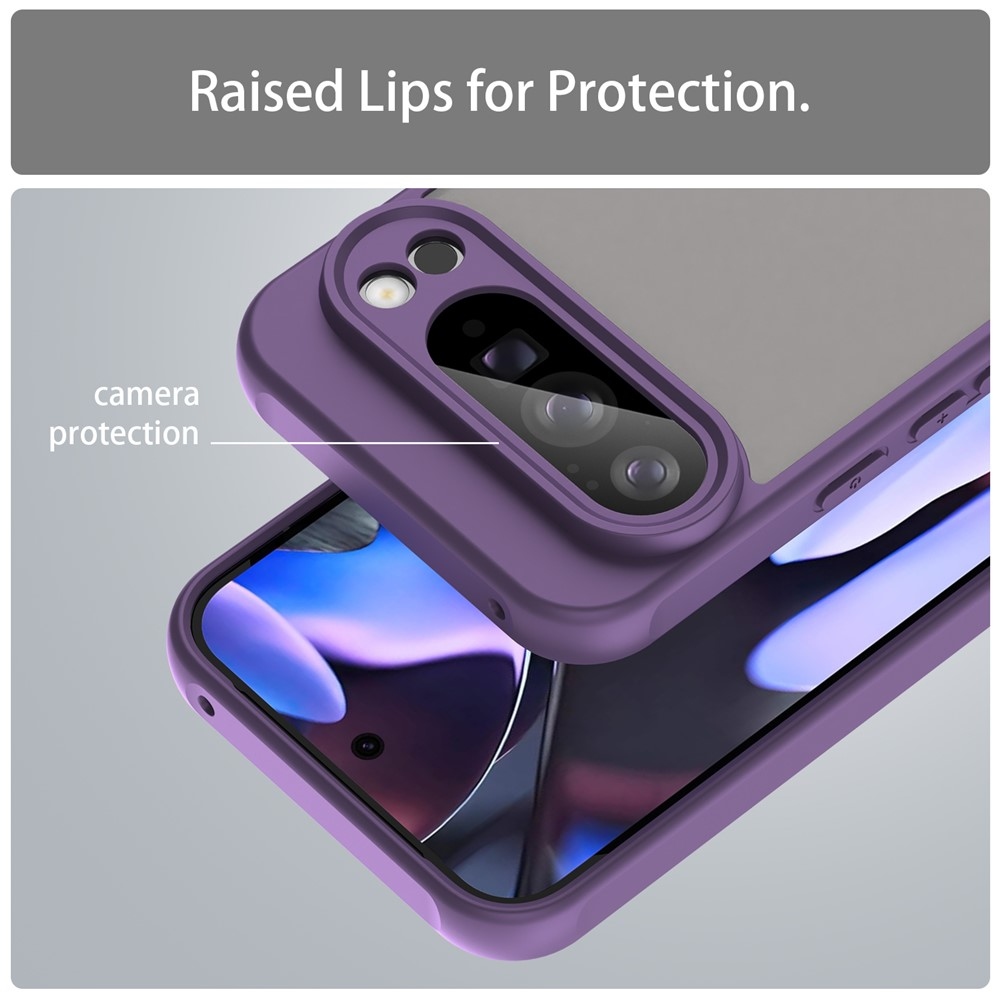 Zselés tok kemény hátlappal a Google Pixel 10 Pro XL számára - lila