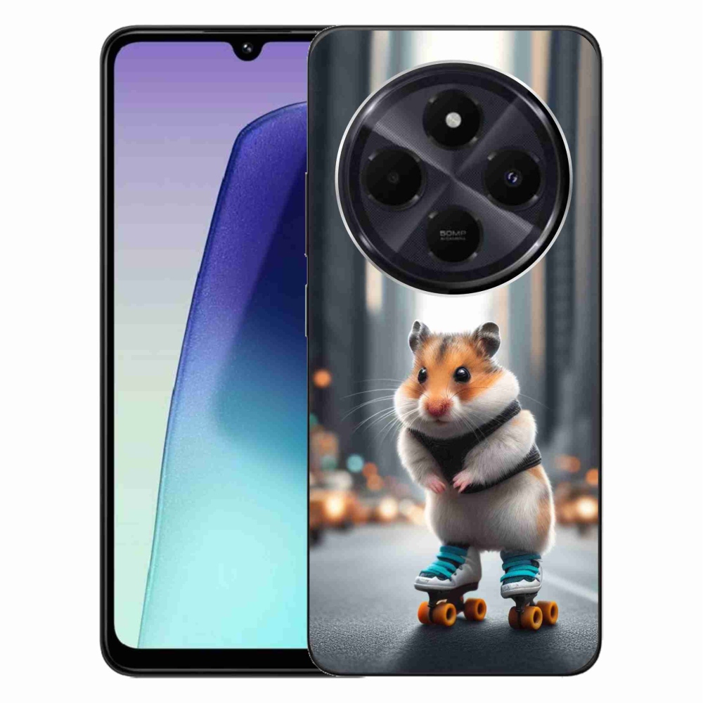 Gél borítás mmCase a Xiaomi Redmi 14C/Poco C75 számára - hörcsög a korcsolyán