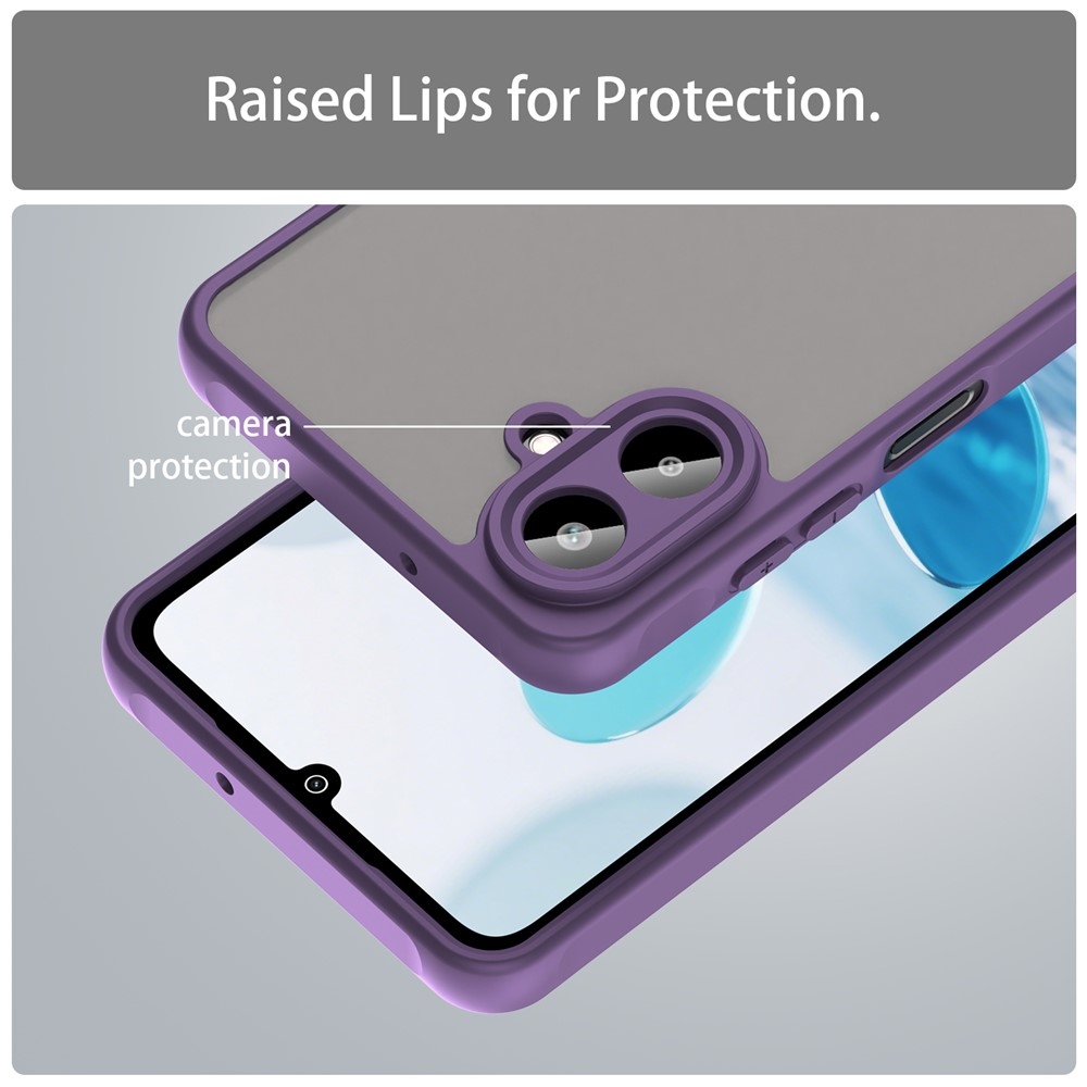 Zselés tok kemény hátlappal Samsung Galaxy A07 4G - lila