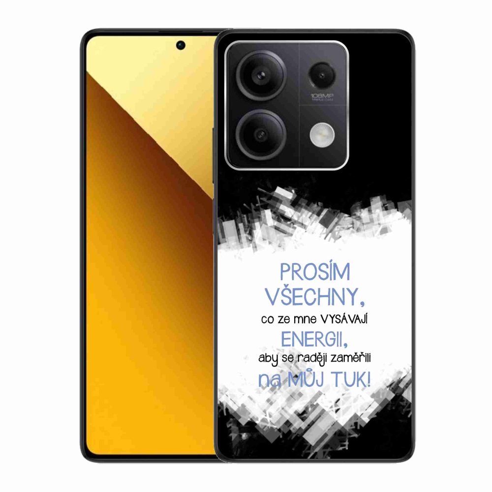 Gél borító mmCase a Xiaomi Redmi Note 13 5G - vicces szöveg 1 kék