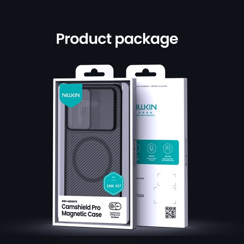 Nillkin CamShield PRO mágneses hátlap Samsung Galaxy A57 átlátszó fekete