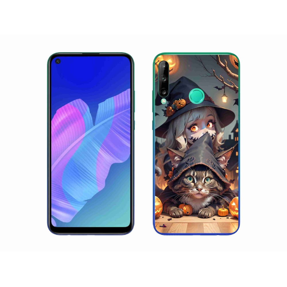 Zselés borítás mmCase a Huawei P40 Lite E - boszorkány macskával