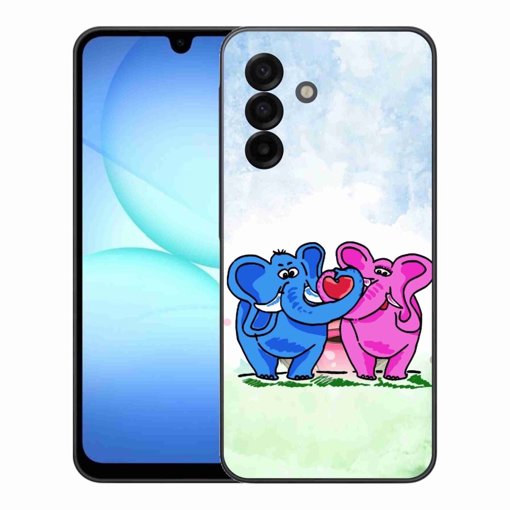 Gél borítás mmCase Samsung Galaxy A17 4G/5G - szerelmes elefántok
