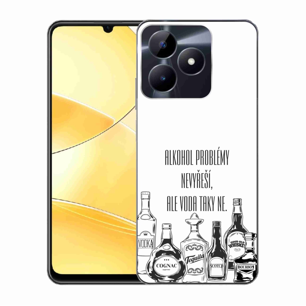 Gél borító mmCase a Realme C51/C53 készülékhez - vicces szöveg fehér háttérrel