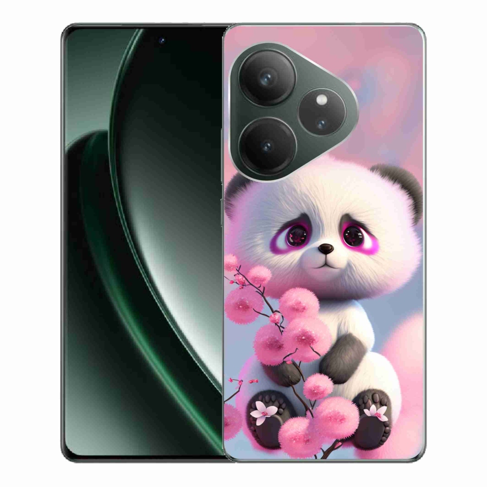 Gél borítás mmCase a Realme GT 6 5G/GT 6T 5G számára - aranyos panda 1