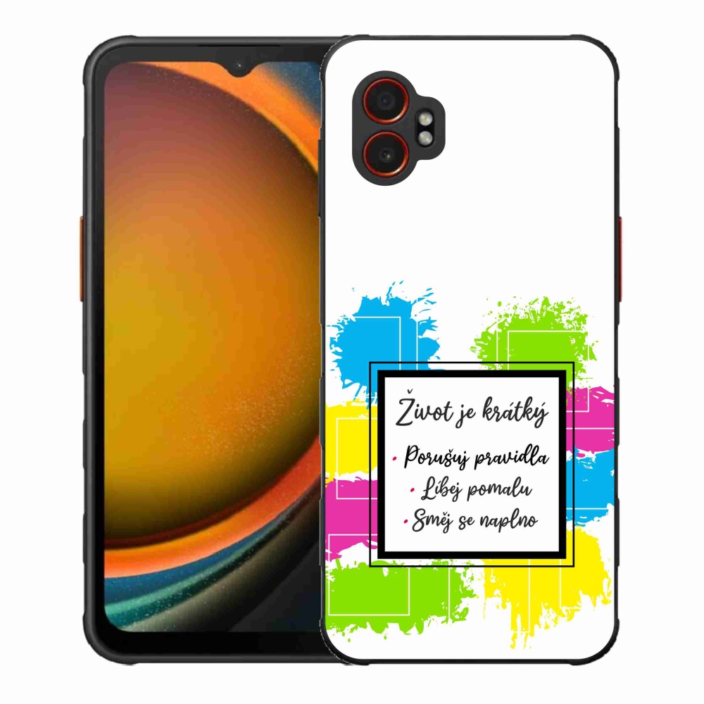 Gél borítás mmCase Samsung Galaxy Xcover 7 Pro - idézet 5 fehér háttér