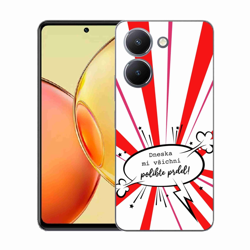 Gél borító mmCase a Vivo Y36-hoz - vicces szöveg 15 fehér háttérrel