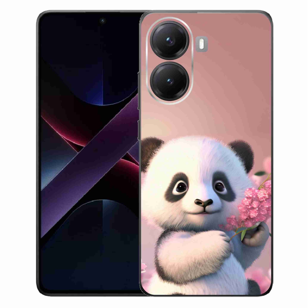 Gél borítás mmCase a Xiaomi Poco X7 Pro 5G számára - aranyos panda