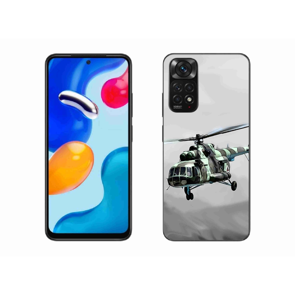 Gél borítás mmCase a Xiaomi Redmi Note 11S 4G - katonai helikopterhez