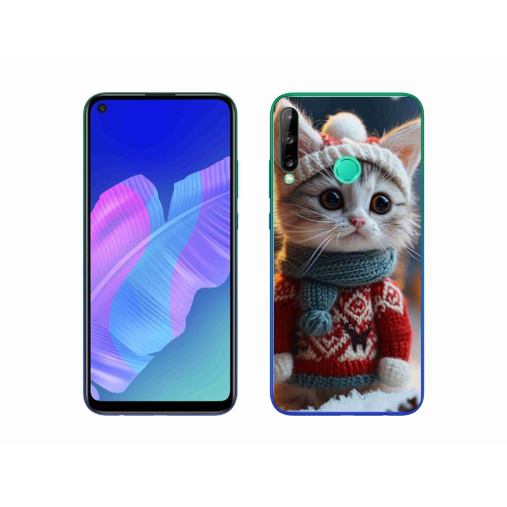 Gél borítás mmCase a Huawei P40 Lite E számára - cica pulóverben
