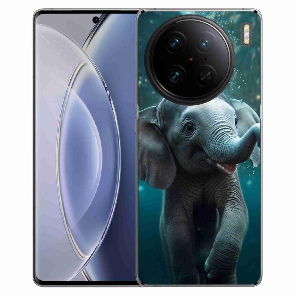 Zselés borítás mmCase a Vivo X90 Pro készülékhez - elefánt a víz alatt