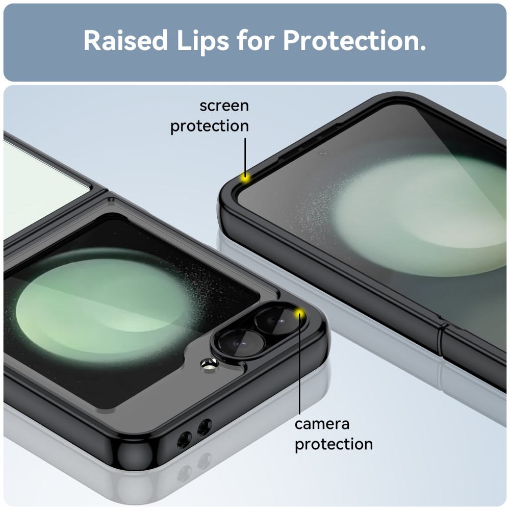 Gél tok fix hátlappal Samsung Galaxy Z Flip6 5G készülékhez - fekete