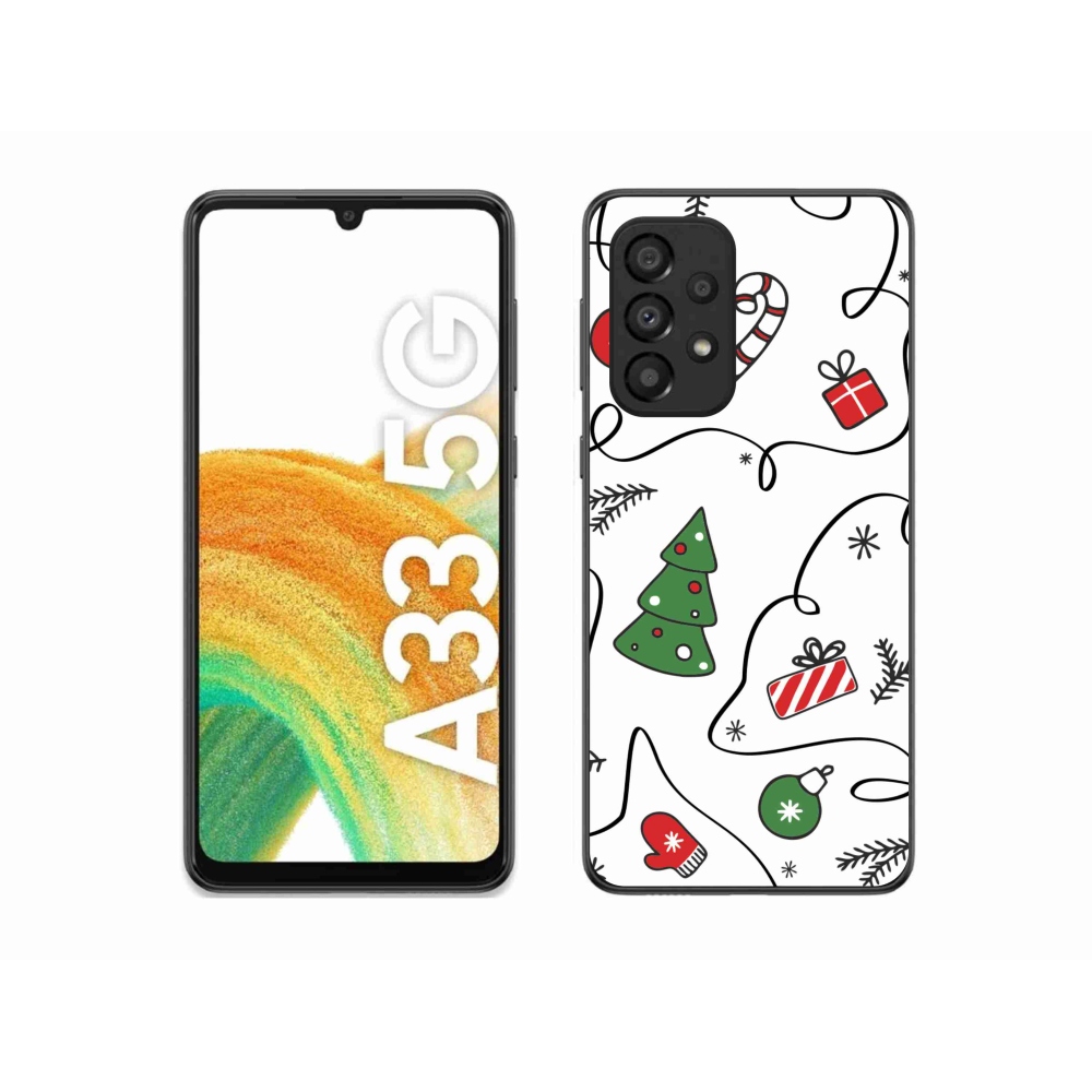 Gél borító mmCase Samsung Galaxy A33 5G - karácsonyi motívumokkal
