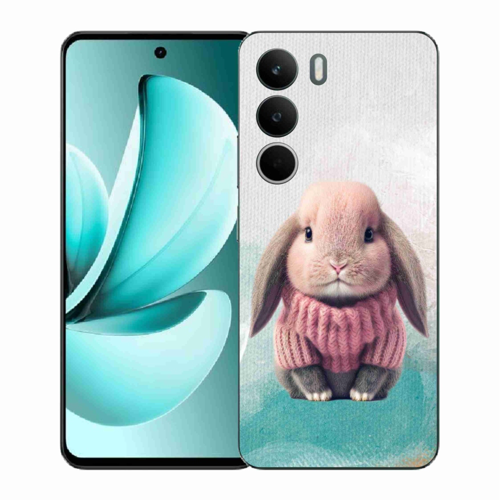 Zselés borítás mmCase a Realme C71 készülékhez - nyúl pulóverben